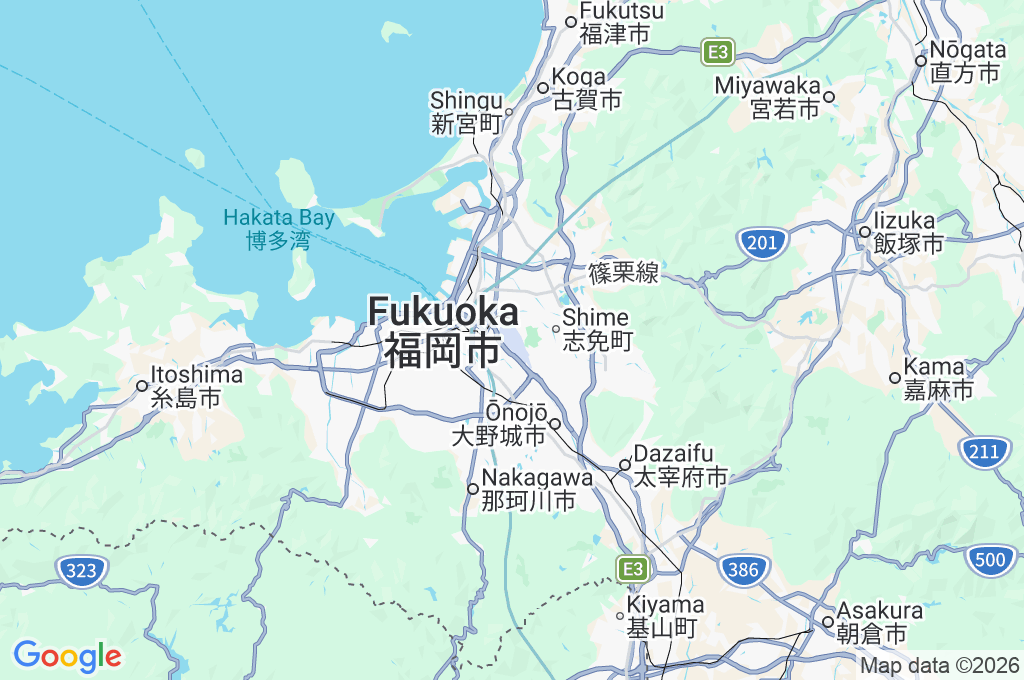 Aeropuerto de Fukuoka Area Map Aeropuerto de Fukuoka Area Map