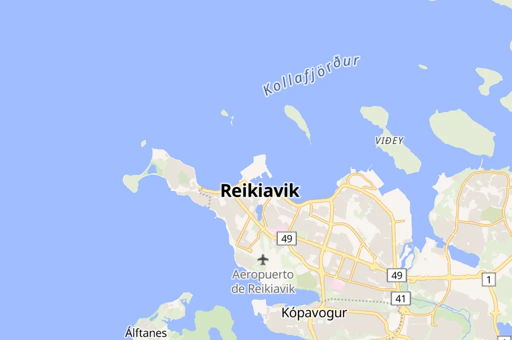 Reikiavik Area Map