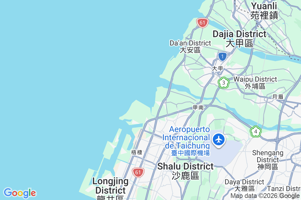 Humedal de Gaomei Area Map