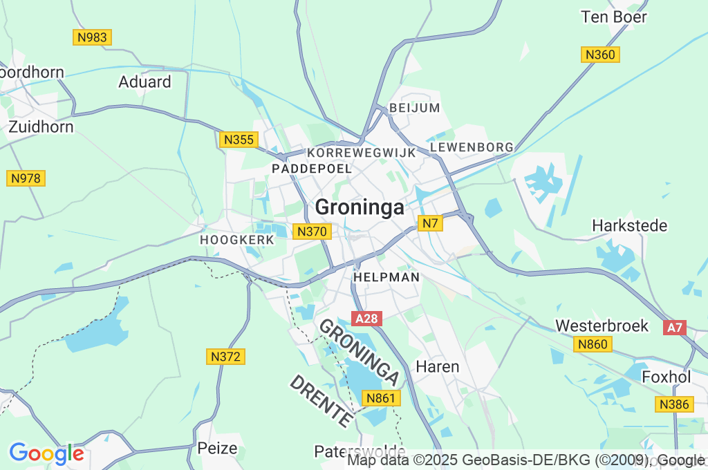 Estación de ferrocarril de Groningen Area Map