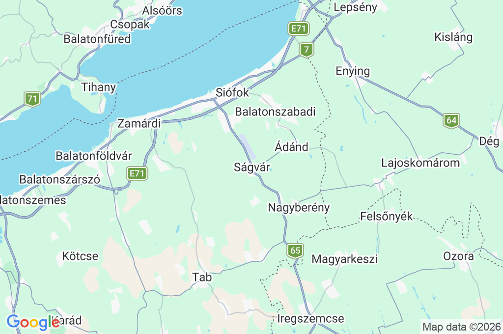 Ságvár Area Map Ságvár Area Map