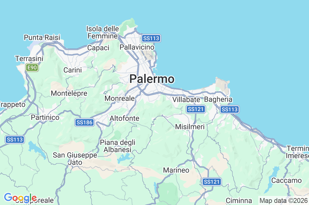 Palermo Area Map