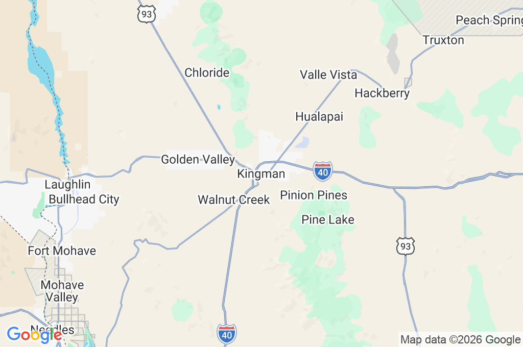 Kingman Area Map Kingman Area Map