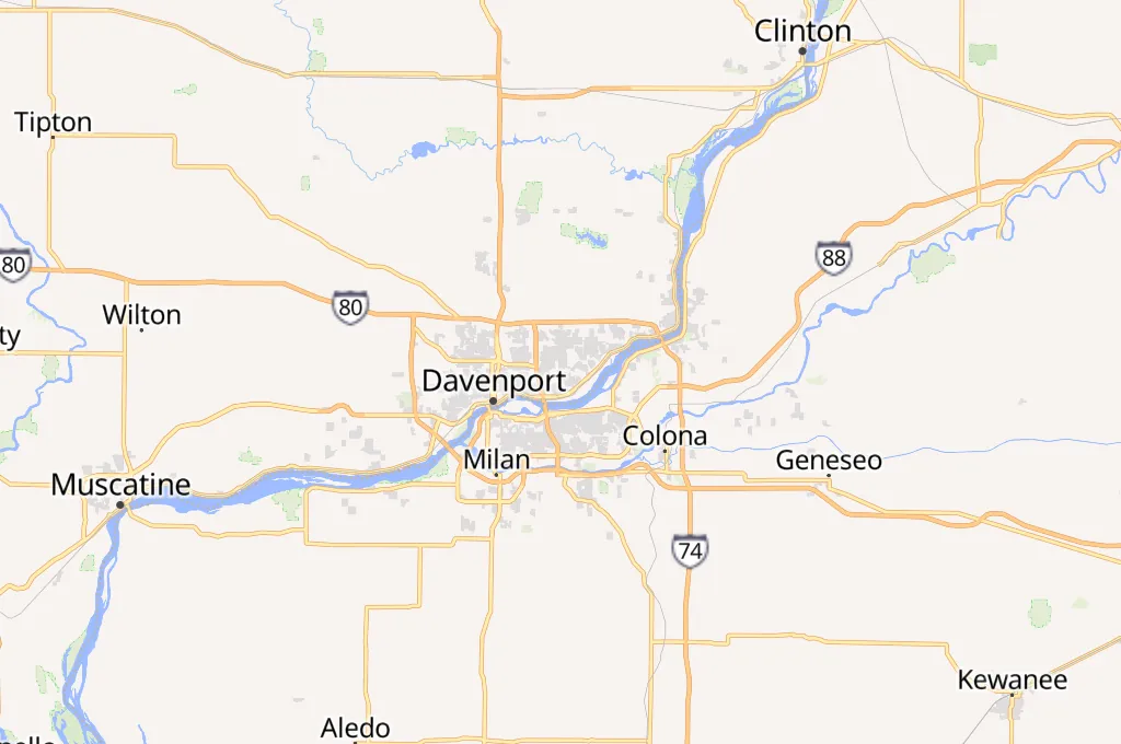 Bettendorf Area Map Bettendorf Area Map