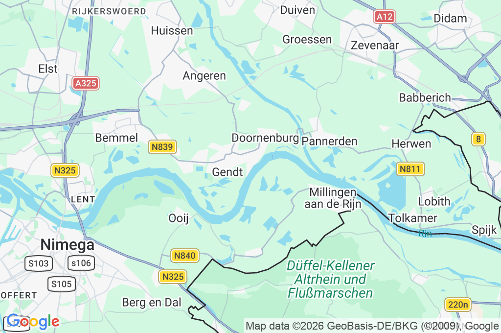 Camping Waalstrand Area Map