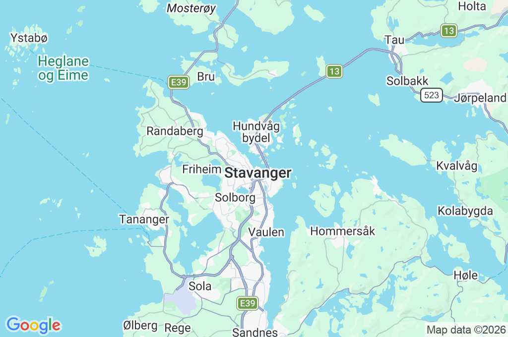 Puerto de Stavanger Area Map