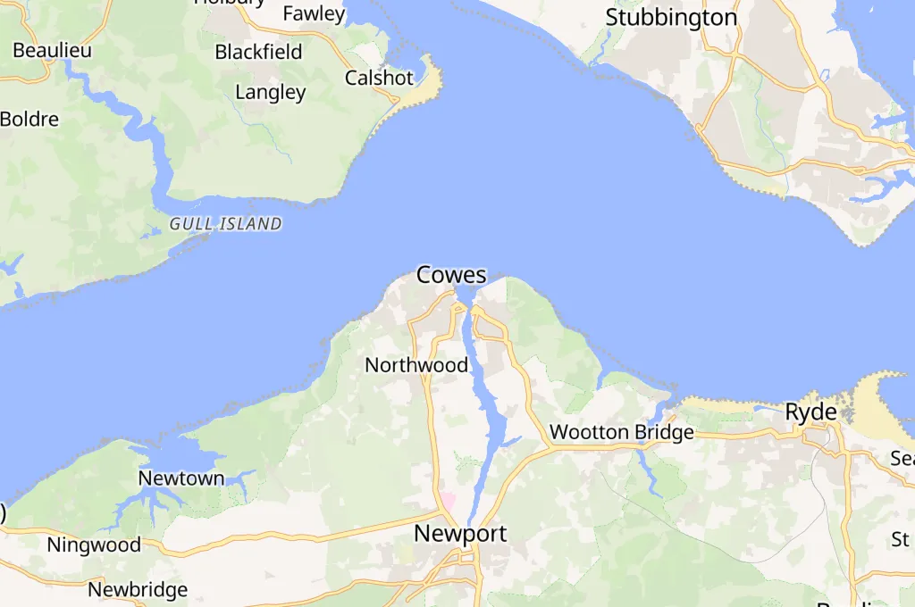 Cowes Area Map Cowes Area Map