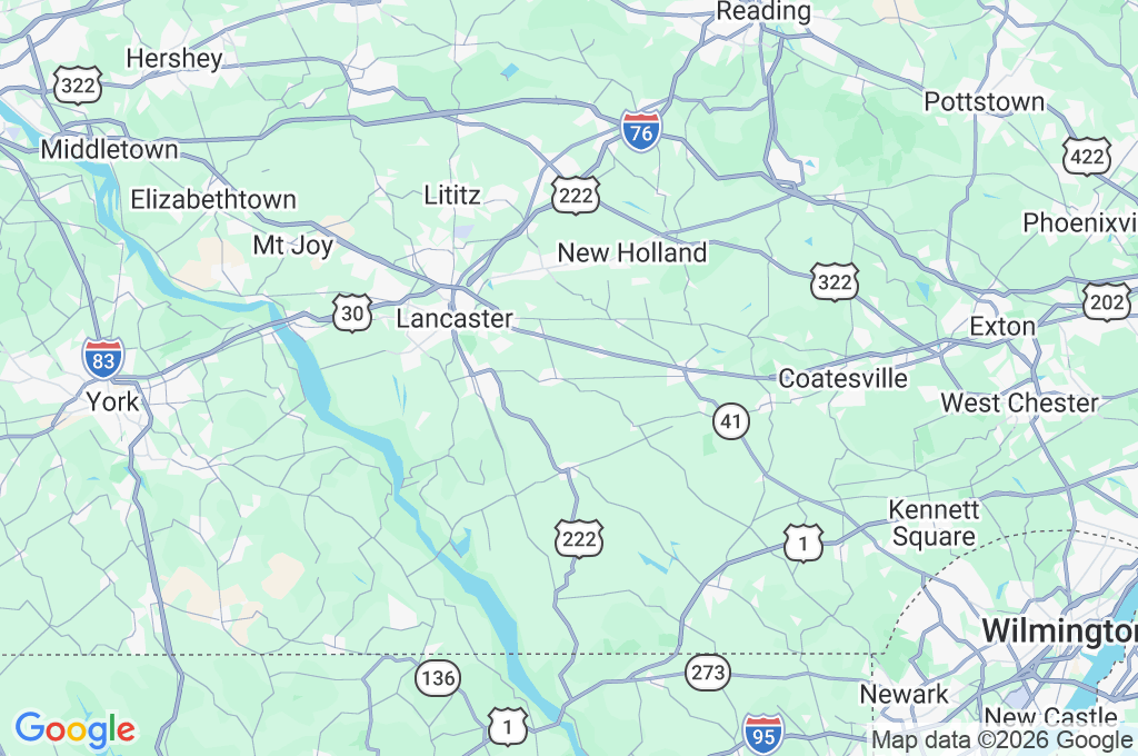 Strasburg Area Map