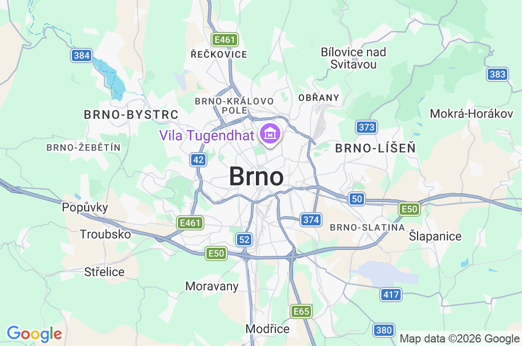Český rozhlas Brno Area Map