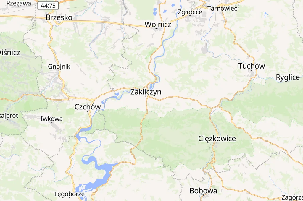 Kończyska Area Map