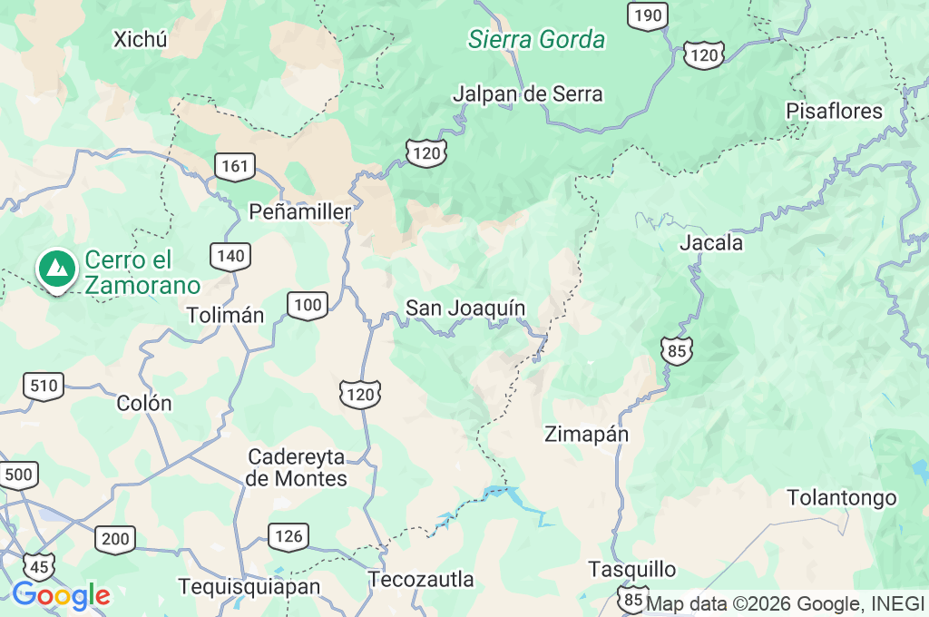 San Joaquín Area Map