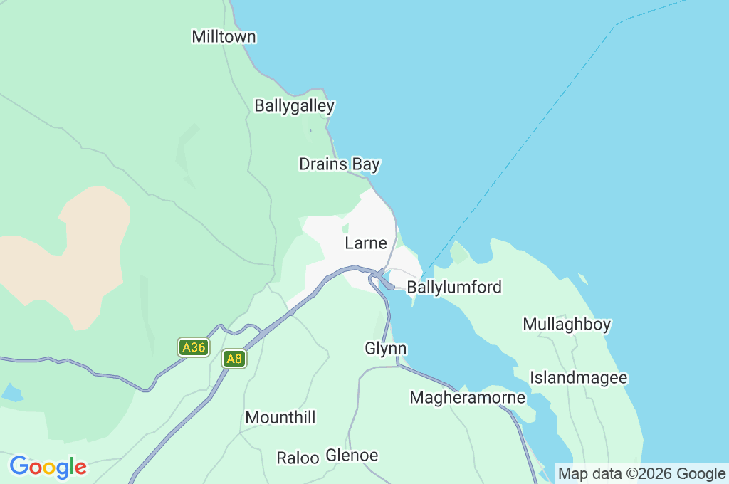 Larne Area Map Larne Area Map