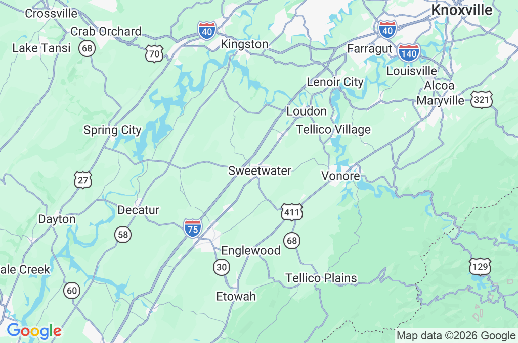 Sweetwater Area Map