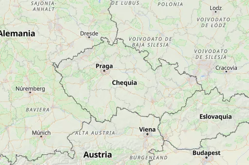 Map of República Checa