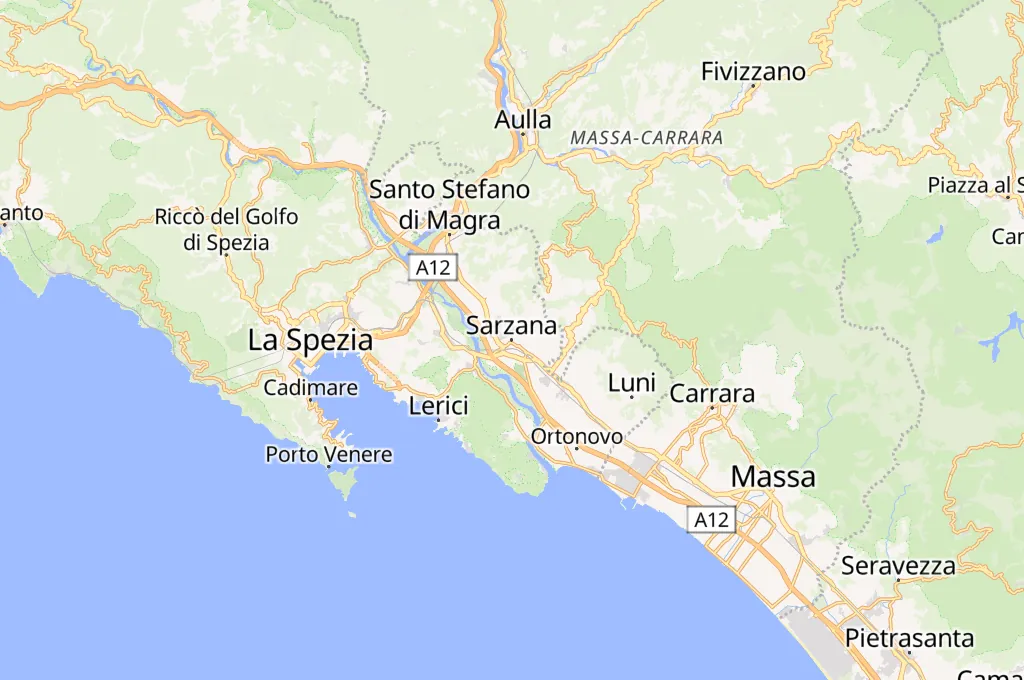 Sarzana Area Map