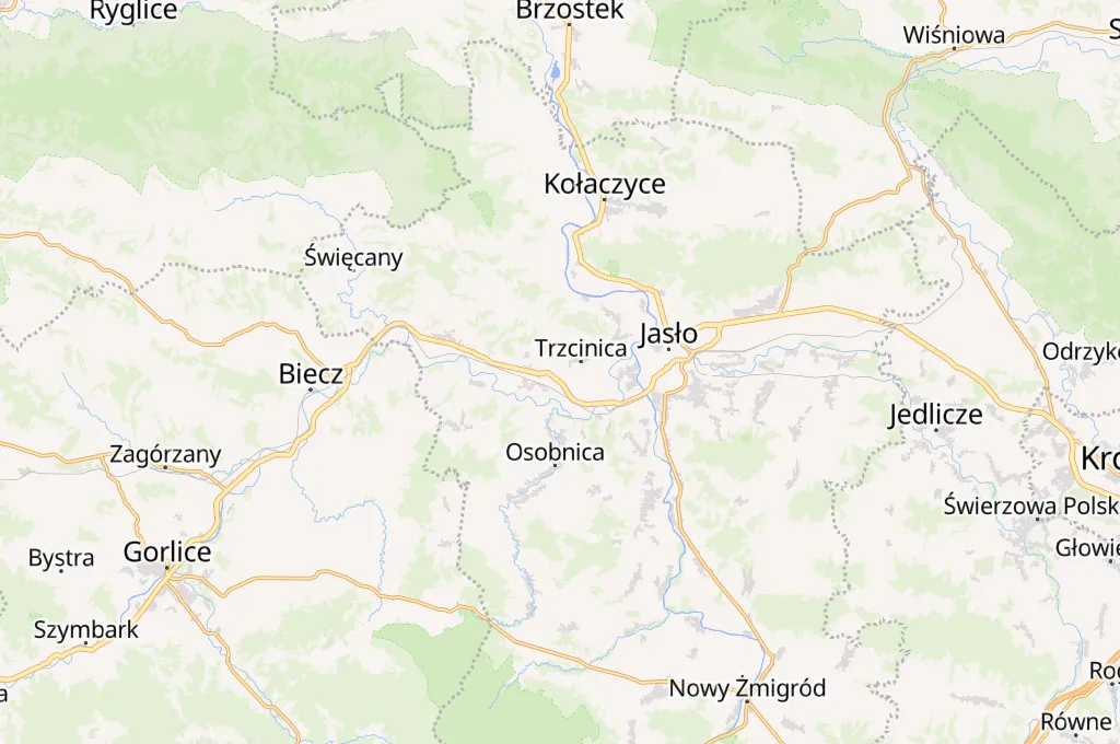 Trzcinica Area Map