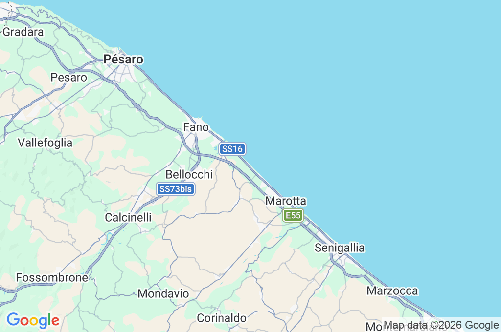 Torrette di Fano Area Map Torrette di Fano Area Map