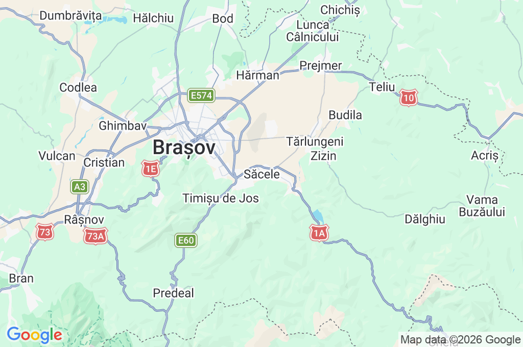 Săcele Area Map