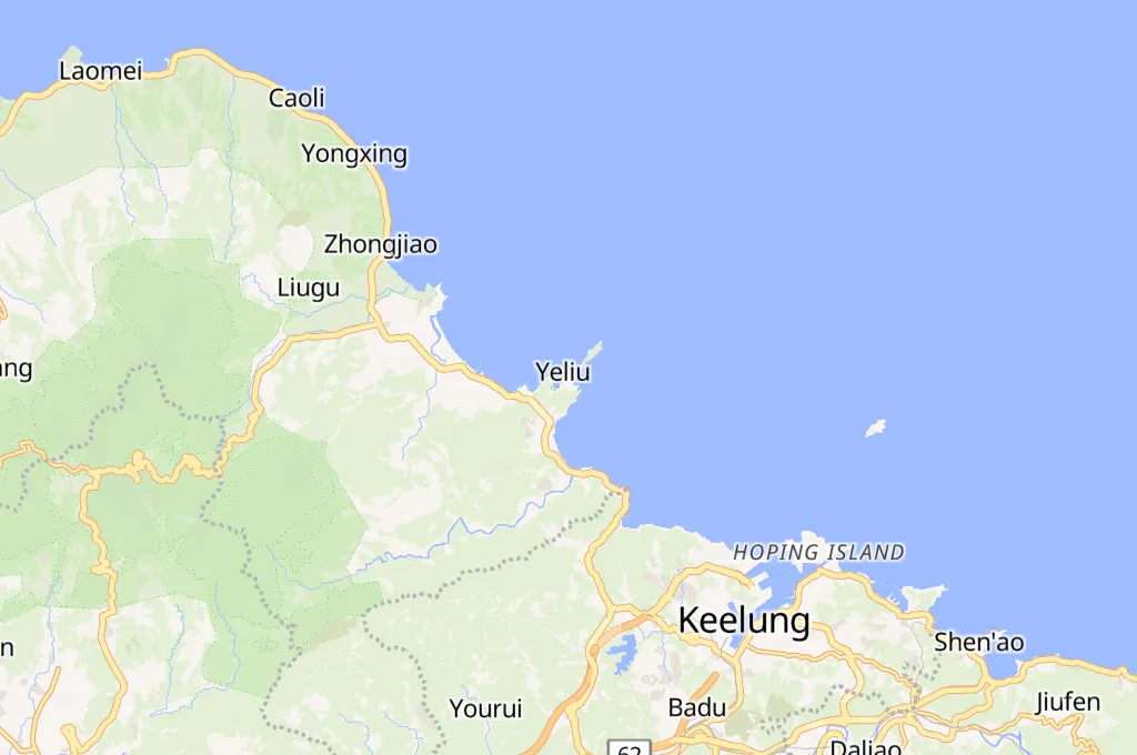 Geoparque de Yehliu Area Map