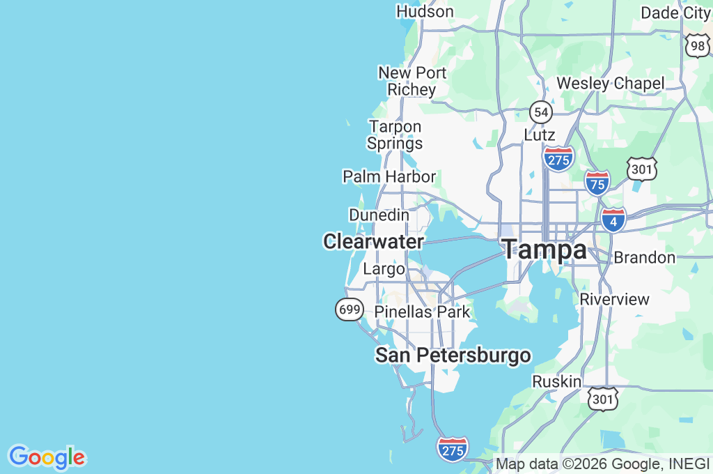 Clearwater Beach Area Map