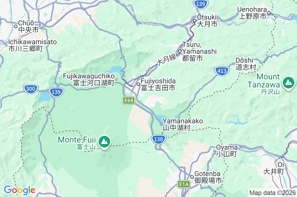Oshino Hakkai Area Map Oshino Hakkai Area Map