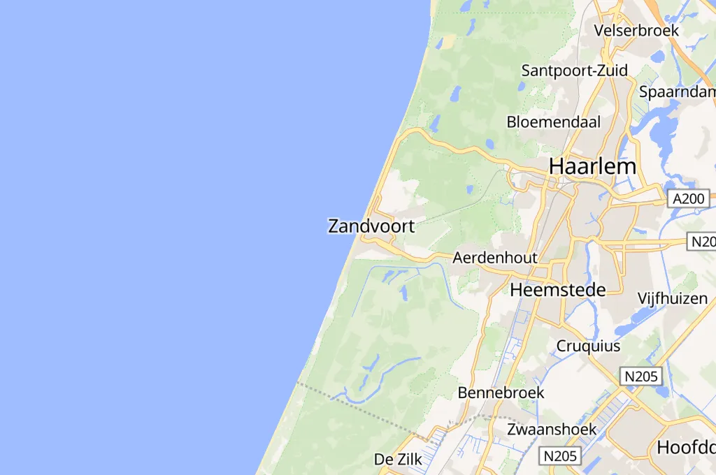 Playa de Zandvoort Area Map