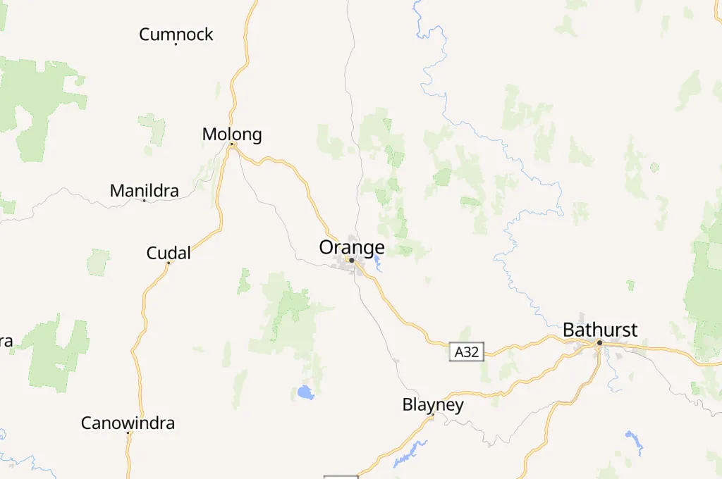 Universidad Charles Sturt Area Map