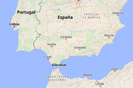 Map of Andalucía