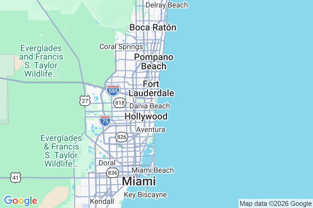Muelle de Dania Beach Area Map Muelle de Dania Beach Area Map