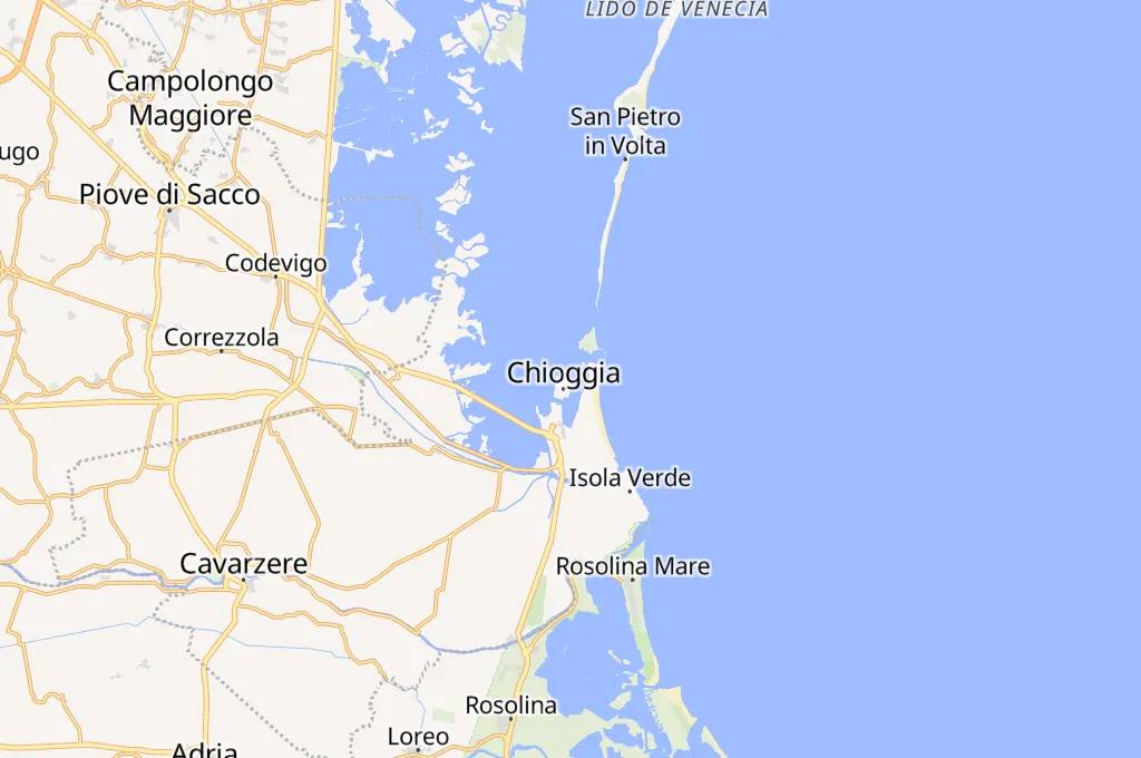 Chioggia Area Map Chioggia Area Map