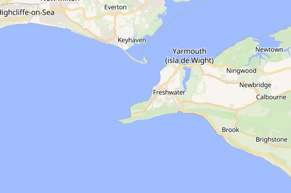 Totland Bay Area Map