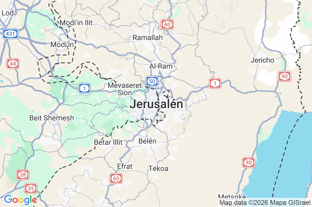 Jerusalén Area Map