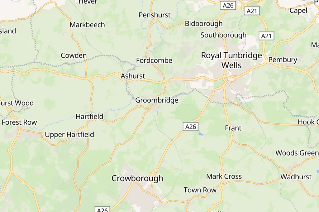 Groombridge Area Map Groombridge Area Map