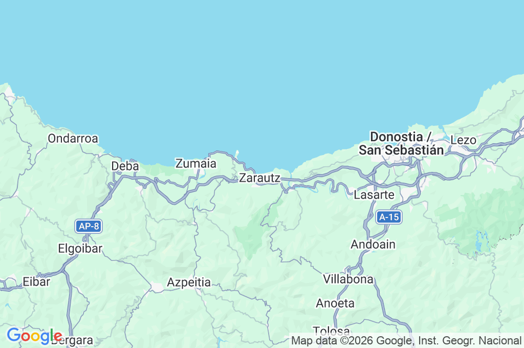 Playa de Zarautz Area Map Playa de Zarautz Area Map