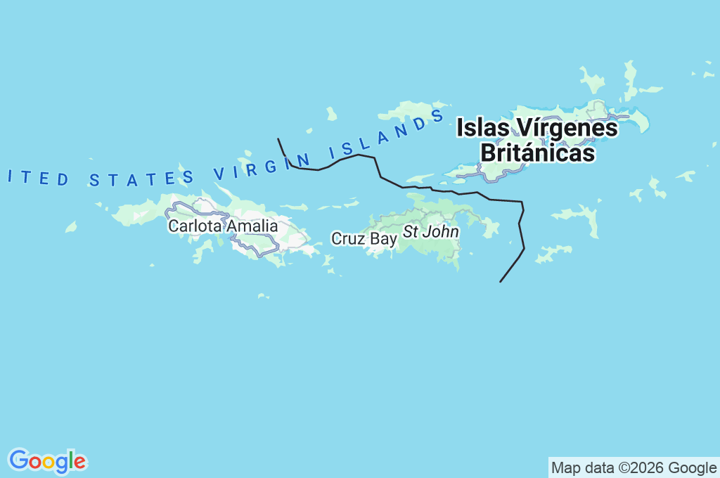 Cruz Bay Area Map