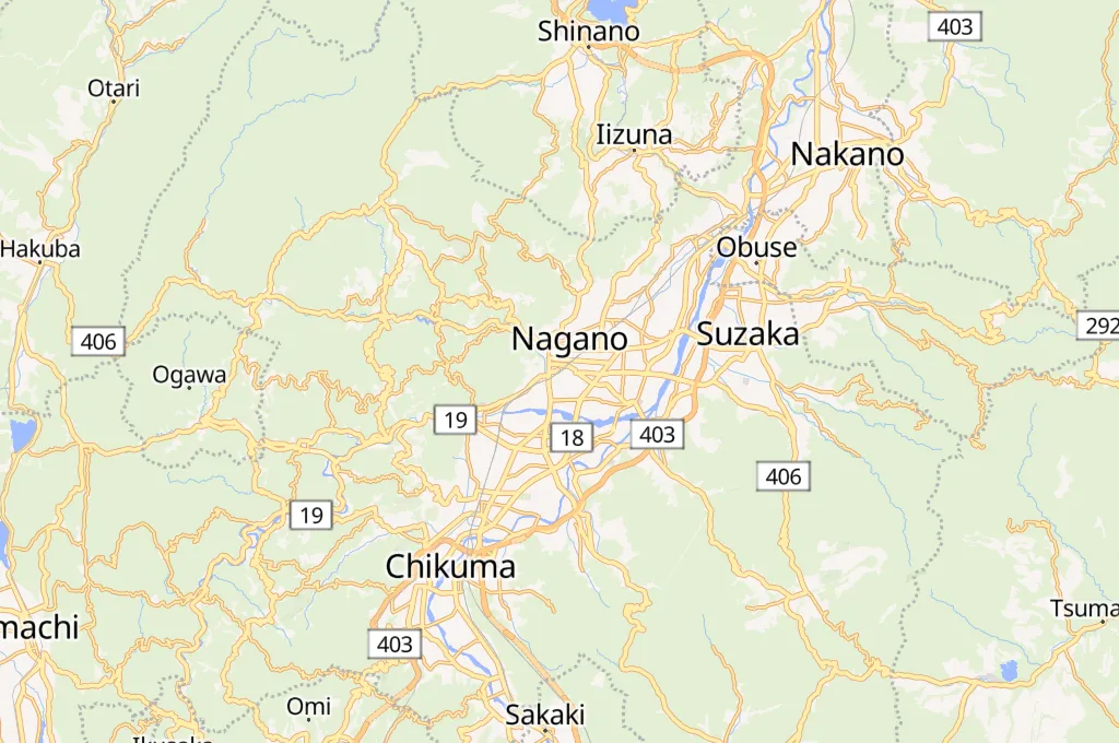 Estacion de Nagano Area Map Estacion de Nagano Area Map
