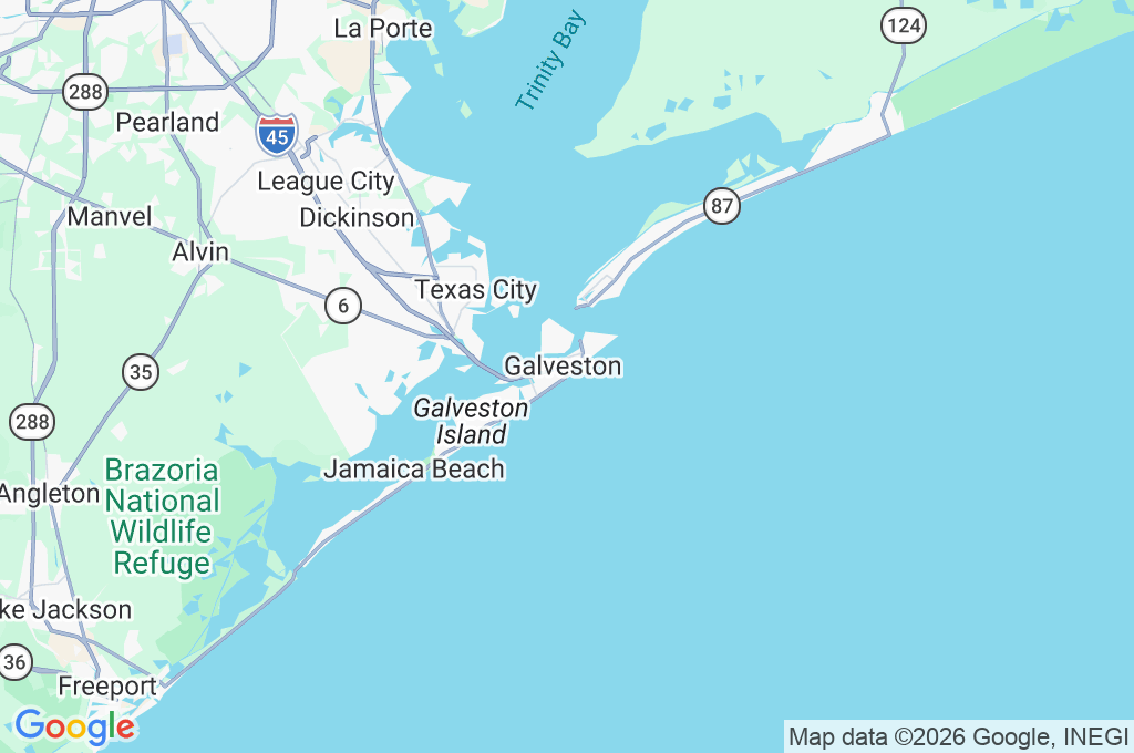 Galveston Area Map Galveston Area Map