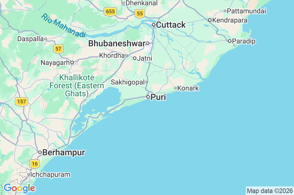 Puri Area Map Puri Area Map