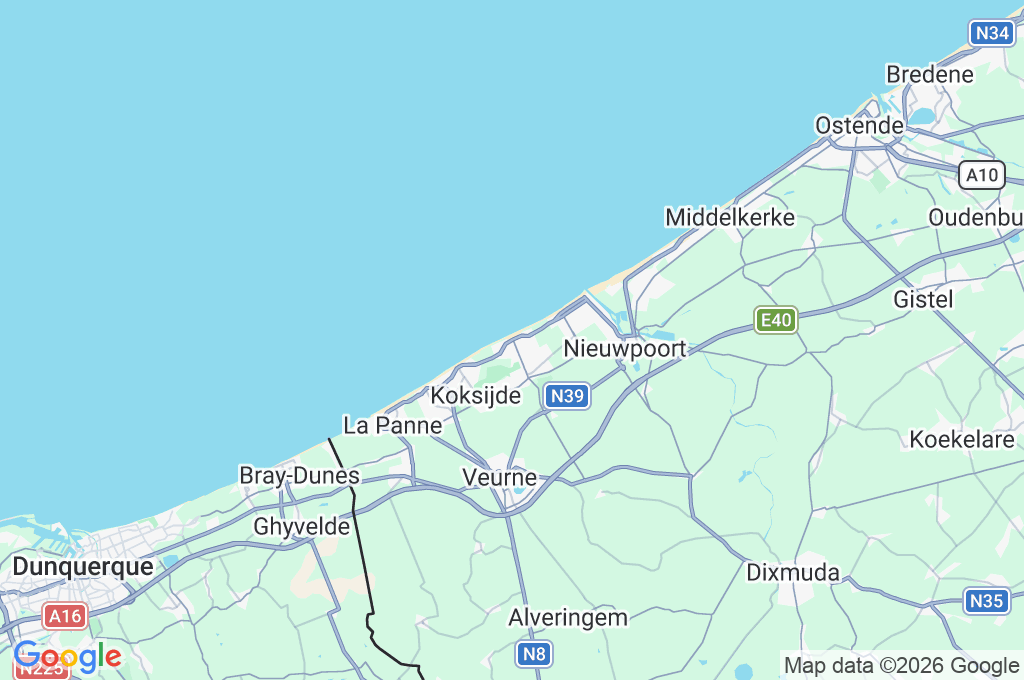 Oostduinkerke-Bad Area Map Oostduinkerke-Bad Area Map