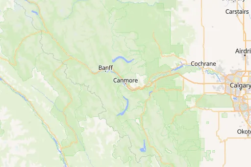 Map of Canmore