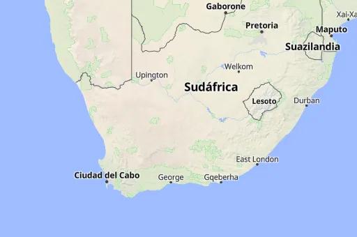 Map of Sudáfrica