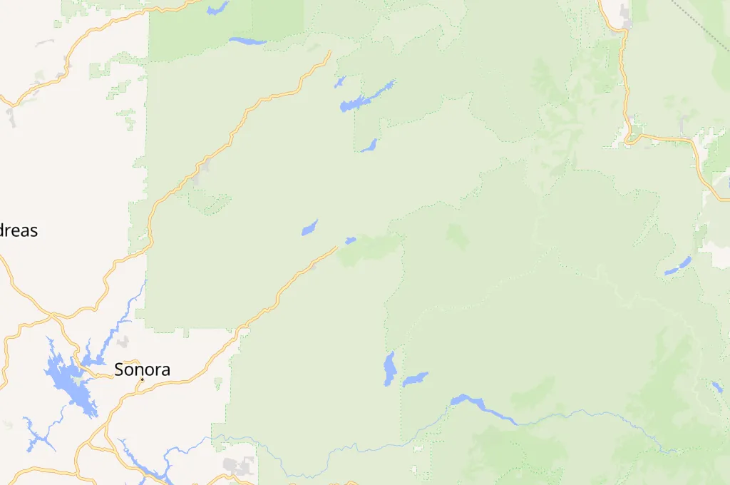 Dodge Ridge Area Map Dodge Ridge Area Map