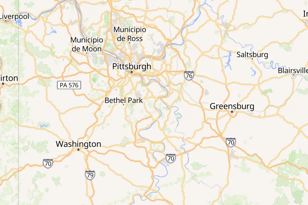 West Mifflin Area Map West Mifflin Area Map