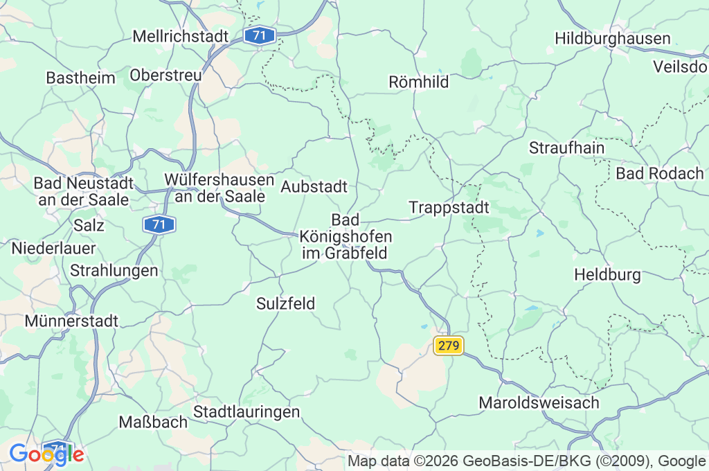 Bad Königshofen im Grabfeld Area Map Bad Königshofen im Grabfeld Area Map
