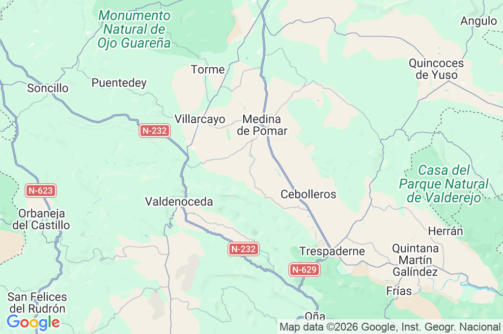 Las Merindades Area Map