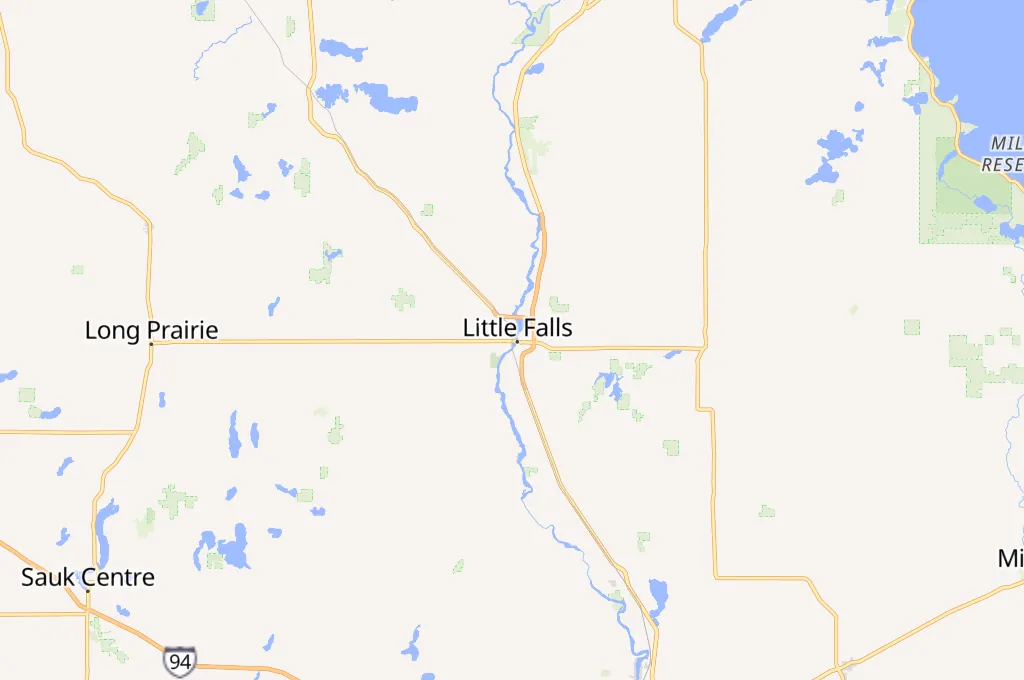 Little Falls Area Map Little Falls Area Map