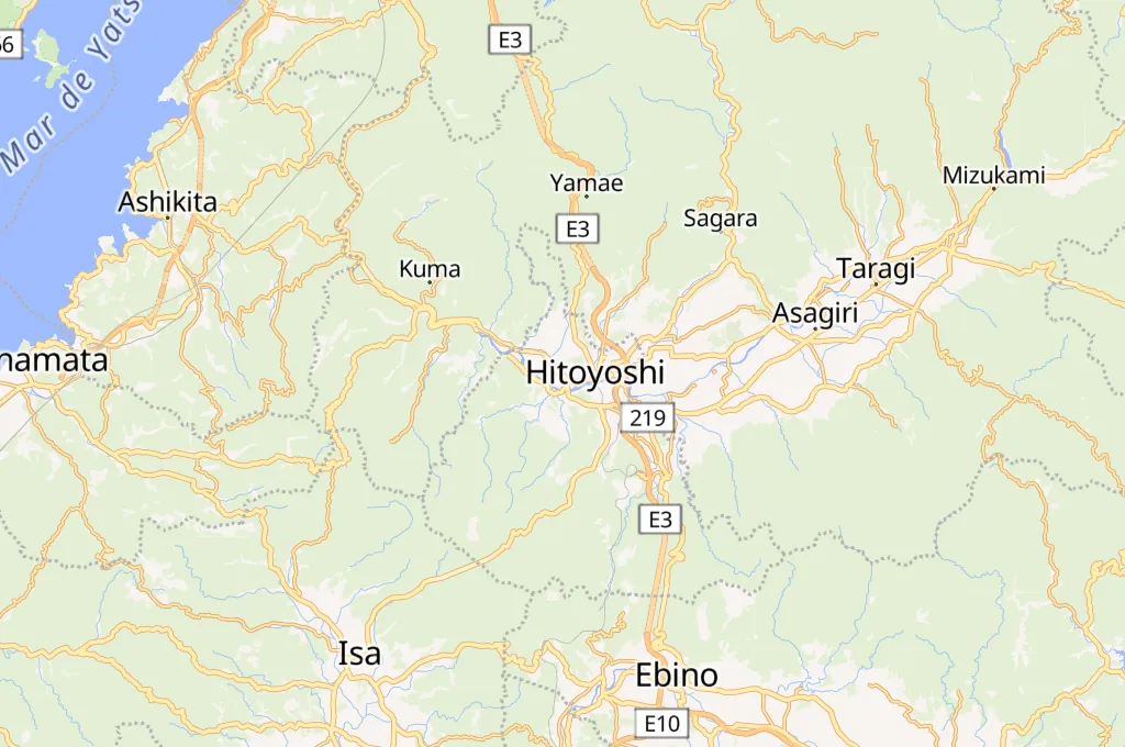 Hitoyoshi Area Map Hitoyoshi Area Map