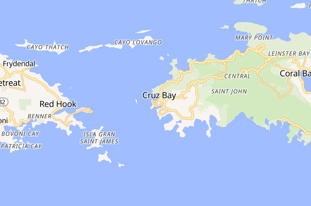 Cruz Bay Area Map Cruz Bay Area Map