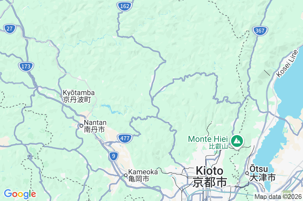 Estación de Carretera Woody Keihoku Area Map Estación de Carretera Woody Keihoku Area Map
