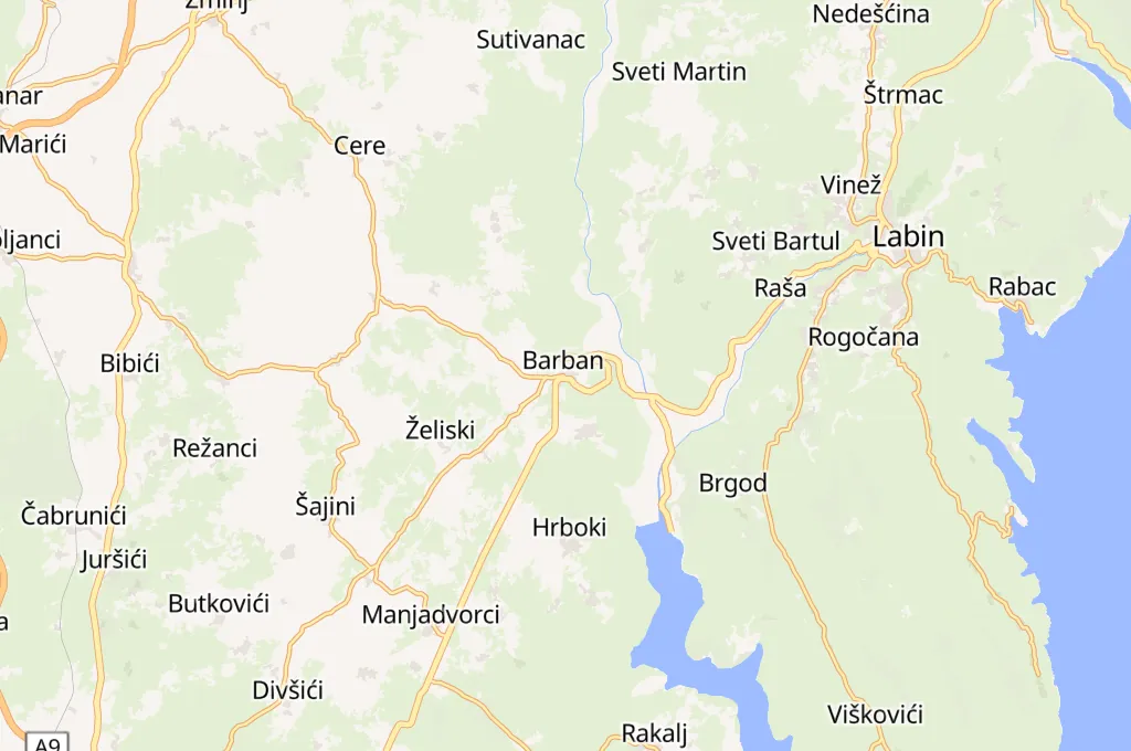 Barban Area Map Barban Area Map